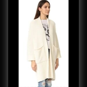Free People Campfire Ribbed Open‎ Front Durable Oversized Cardigan Sweater